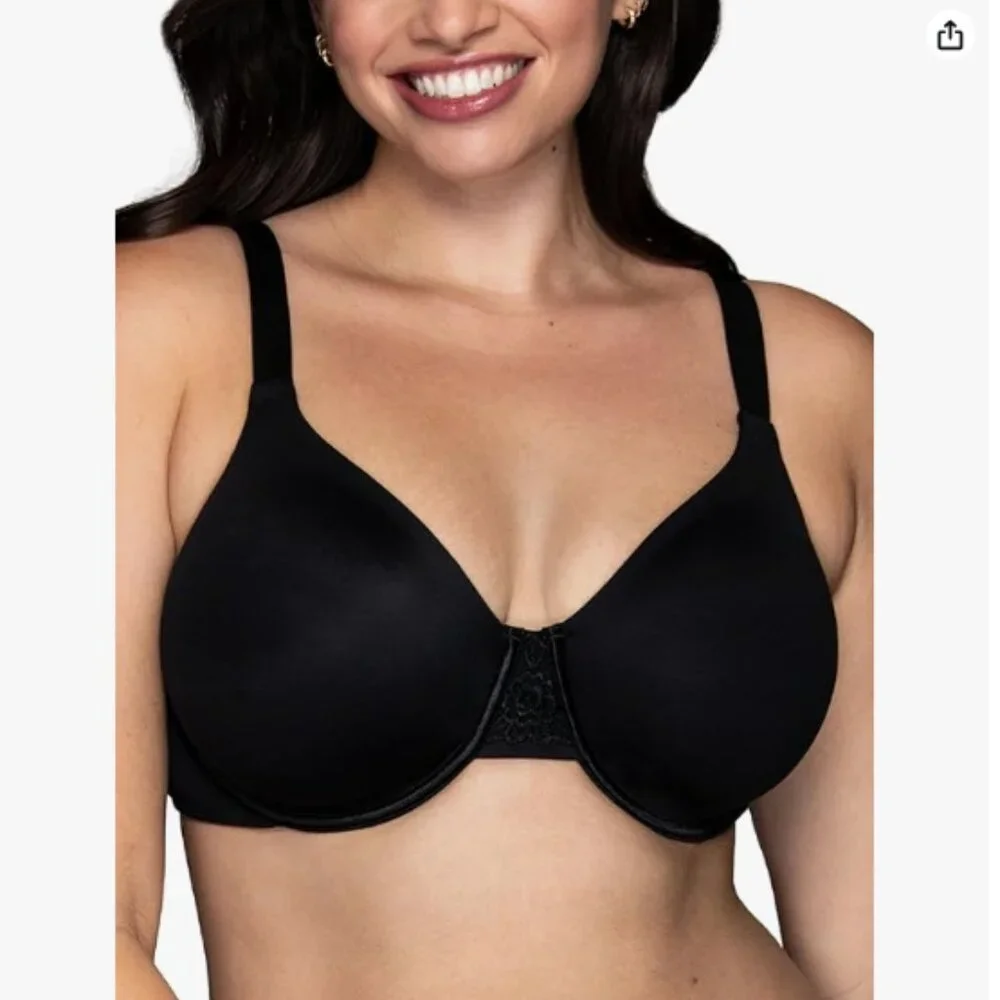 Vanity Fair Women's Beauty Back Smoothing Minimizer Bra, 336DD - Black